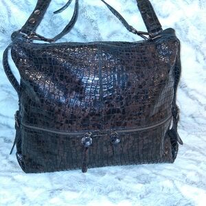 Donald J. Pliner Black And Brown Shoulder Bag